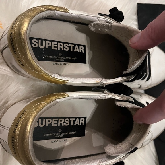 Golden Goose Super Star Sneakers Shoes Genuine Calf Hair Leather Authentic 41 - Picture 3 of 5